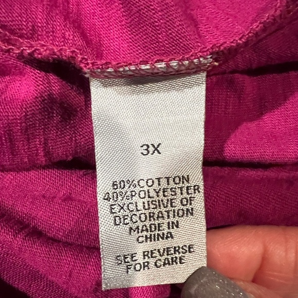 Catherine’s floral embroidered t shirt size 3X 26/28 - Picture 5 of 6